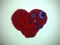 Woollen Heart Broach <3
