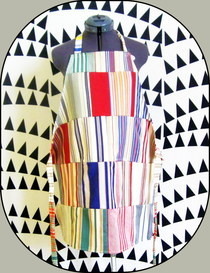 Diy Apron With Fabric Pieces From A Sample Book