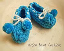 Loom Knit Baby Booties / Socks / Shoes