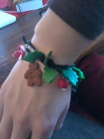 Christmas Fimo Wrap Around Bracelet