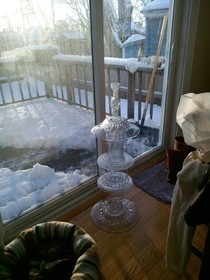 Upcycled Glass Lawn Sculpture 