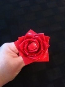 Duct Tape Rose Pen Topper