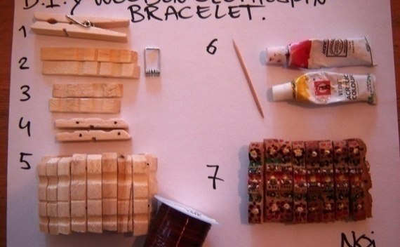 Diy Wooden Clothespin Bracelet