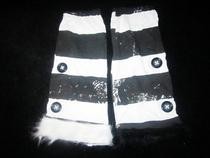 Striped Button Leg Warmers