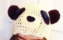 Happy Holidays Panda Hat