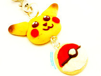Polymer Clay Pikachu Cell Phone Strap Charm
