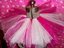 Childrens White And Pink Sparkle Tutu