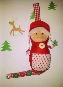 Christmas Granny Dotee Doll