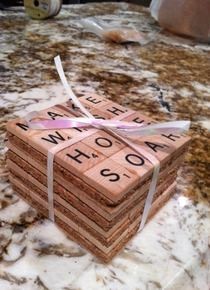 Scrabble Coasters