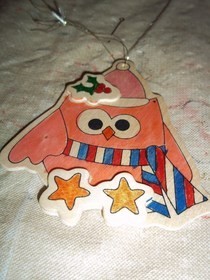Wooden Owl Ornament