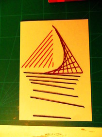 Sewn Cards. Transferring The Pattern