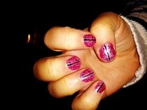 Pink Ladybug Nail Art