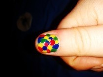 Rainbow Dotty Nail Art