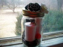 Sewing Kit In A Jar Country Style 