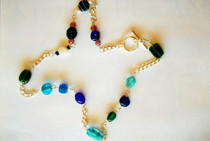 Blue Shades Bead Necklace
