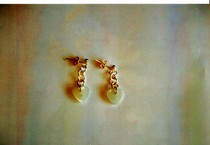 Heart Button Earrings