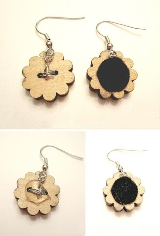 Cheap Mothers Day Jewelry A Pair Of Diy Button Earrings