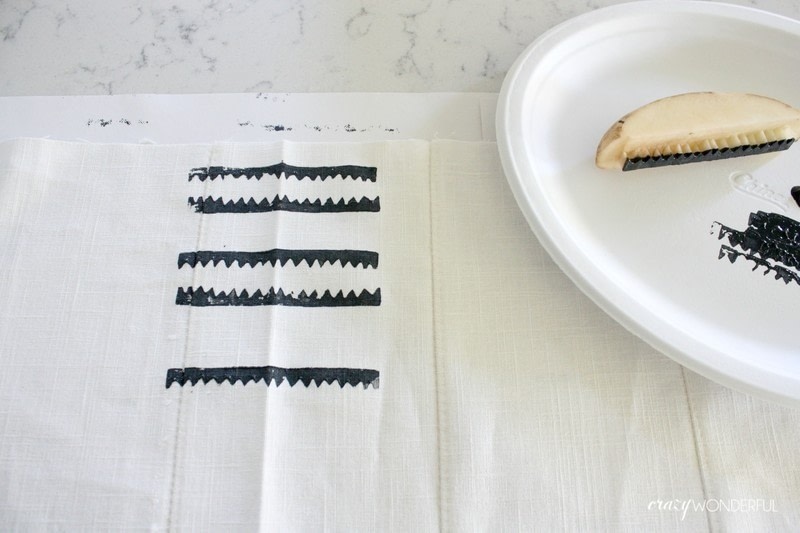 How To Potato Stamp Fabric · Technique Tuesday · Cut Out + Keep Craft Blog