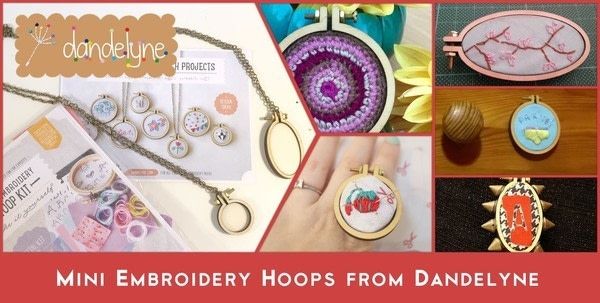 Mini Embroidery Hoops from Dandelyne