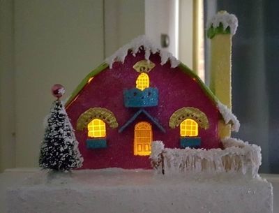 Medium princess putz cottage4 lighted