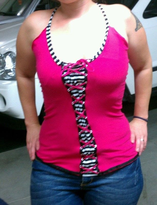 Corset Tank Top · A Lace Up Top · Sewing on Cut Out + Keep · Creation