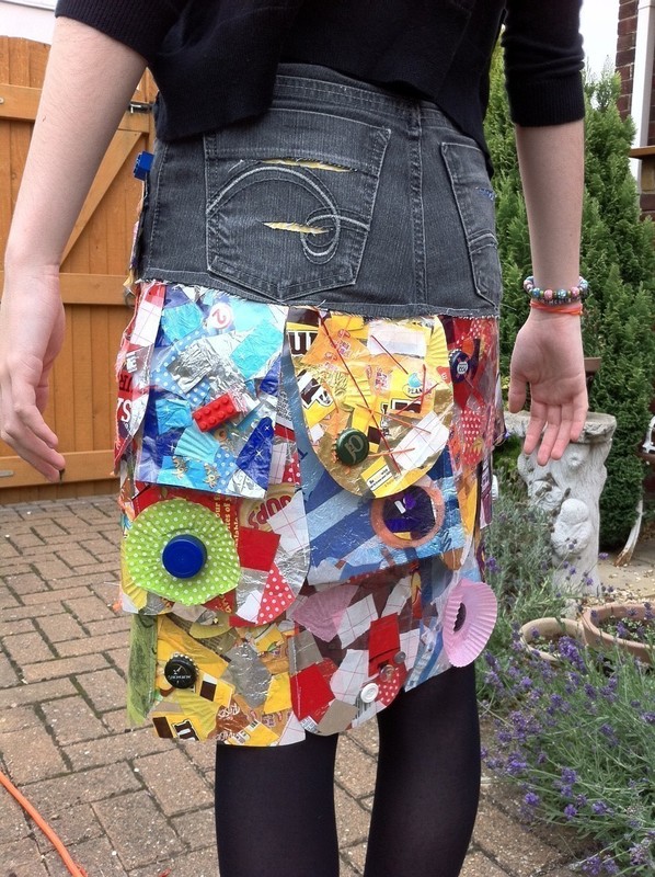 Skirt Made From Denim And Recycled Objects · A Denim Skirt · Art
