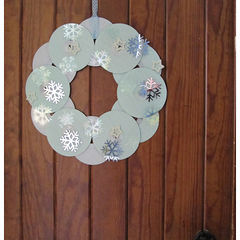 Cool Winterish Wreath Made Of Old C Ds