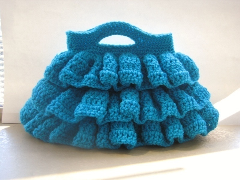 Bella Ruffled Bag ? A Knit Or Crochet Clutch ? Crochet on Cut Out + Keep