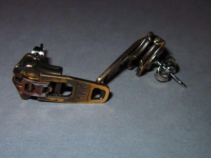 Zip Tab Earrings · A Pair Of Zipper Earrings · Jewelry Making on Cut