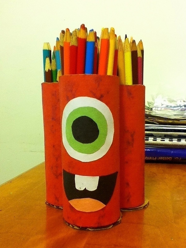 Monster Pencil Holder · A Pot · Art, Drawing, and Construction on Cut