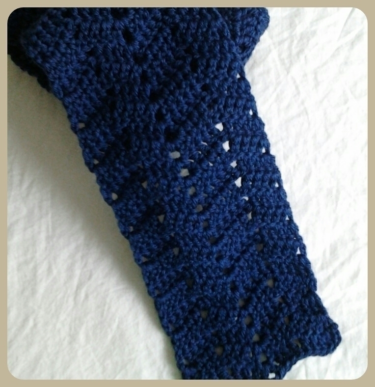 Navy Chevron Scarf · A Chevron Knit Scarf · Yarn Craft and Crochet on