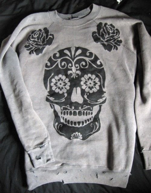 Skull Sweatshirt · How To Make A Sweater / Jumper · Spray Painting and
