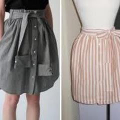 Diy Mens Dress Shirt Transformed Into A Cute Skirt 