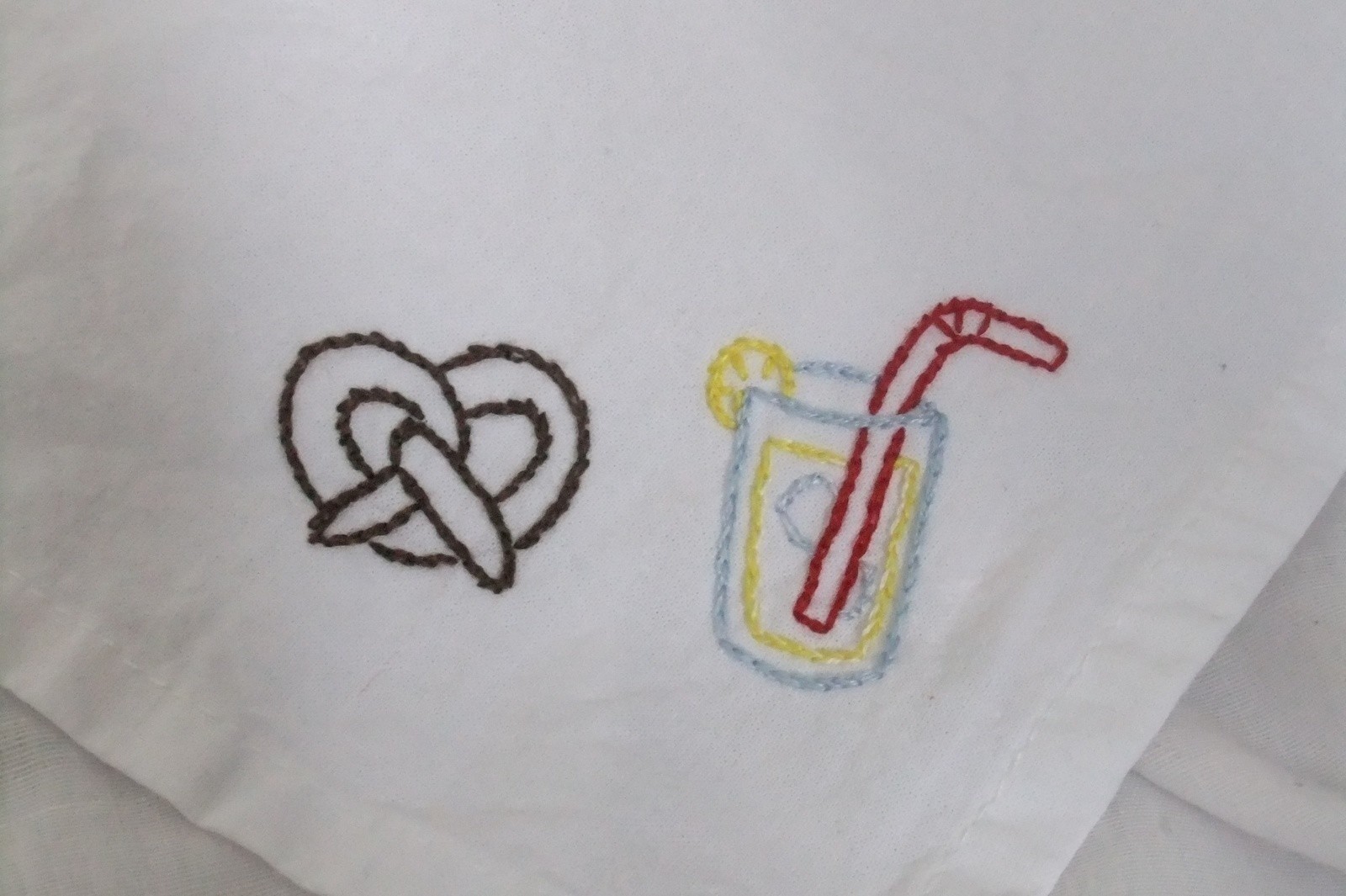 Embroidered Tea Towels · A Napkin / Napkin Ring · Hand Sewing on Cut Out +  Keep