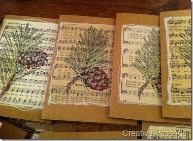Sheet Music Christmas Cards · How To Make A Recycled Card · Papercraft ...
