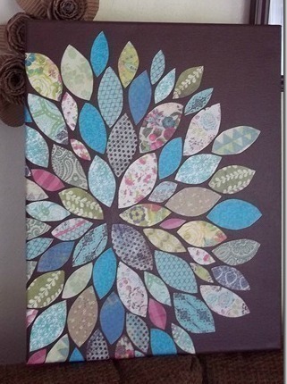 Paper Scraps Flower Wall Art Â· How To Create A Drawing Or 