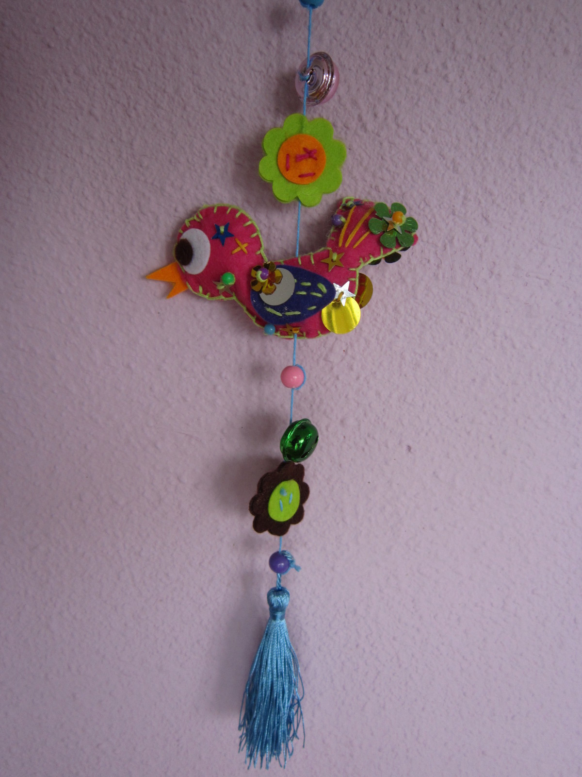 Felt Birds On A String & Tassle · How To Make A Hanging Garland ...