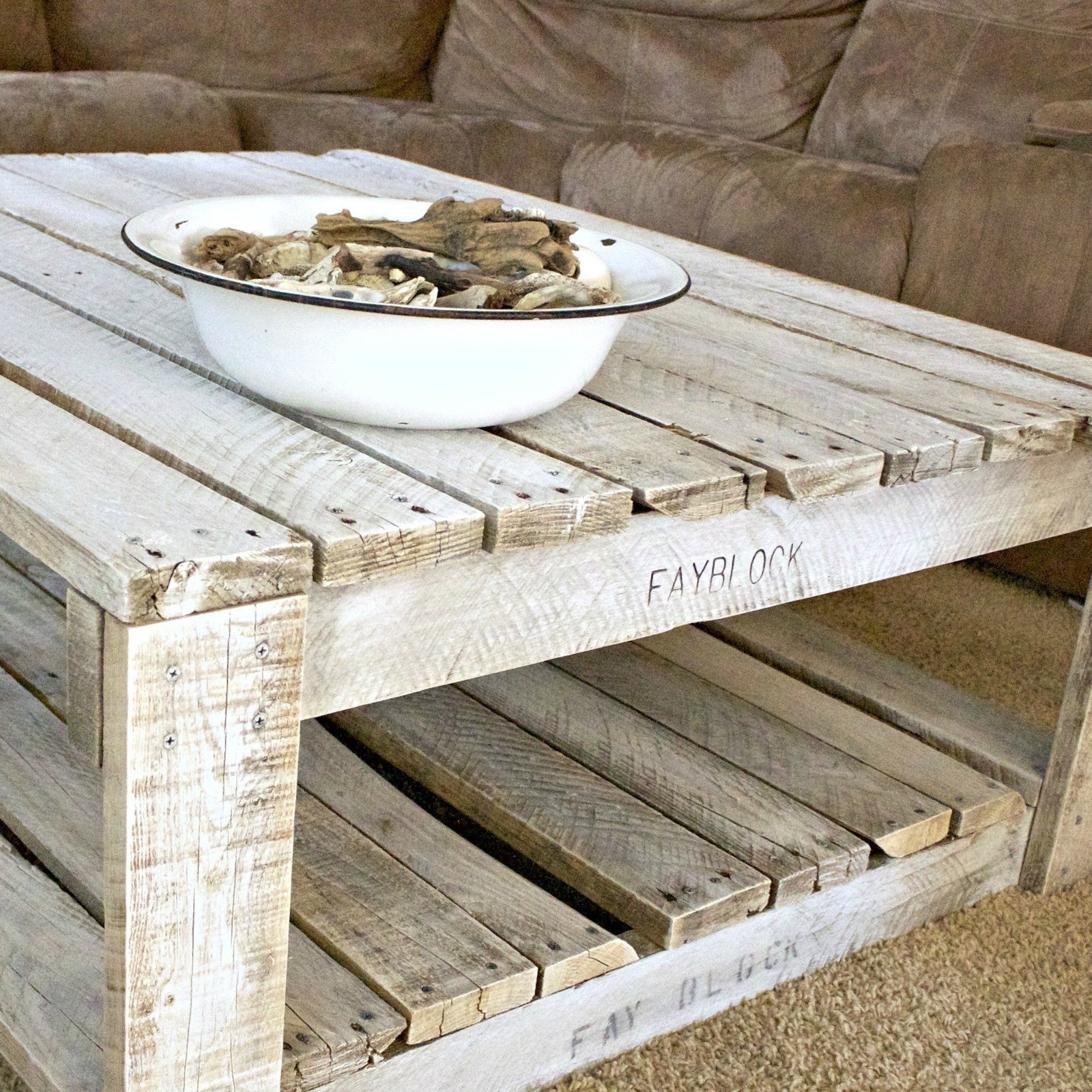 Whitewash a pallet table · how to make a pallet table · decorating ...