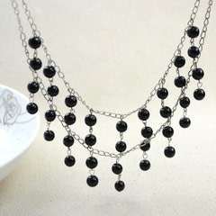 Handcrafted Beaded Jewelry A Piece Of Black Pearl Necklace