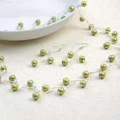 Jewelry Crafts Ideas Adorable Pearl Necklace Earring Set
