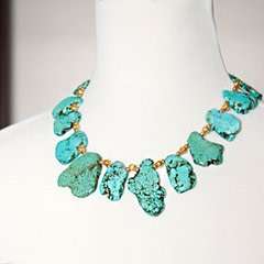 Golden And Turquoise Diy Statement Necklaces