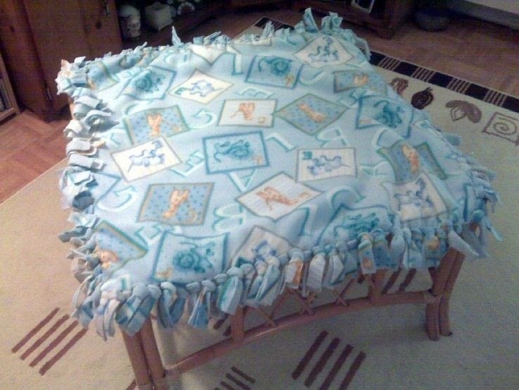 No Sew Fringe Fleece Blanket · A Fleece Blanket · Sewing on Cut Out + Keep