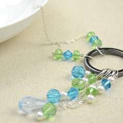 Big Necklaces With Multiple Crystal Beads Dangling