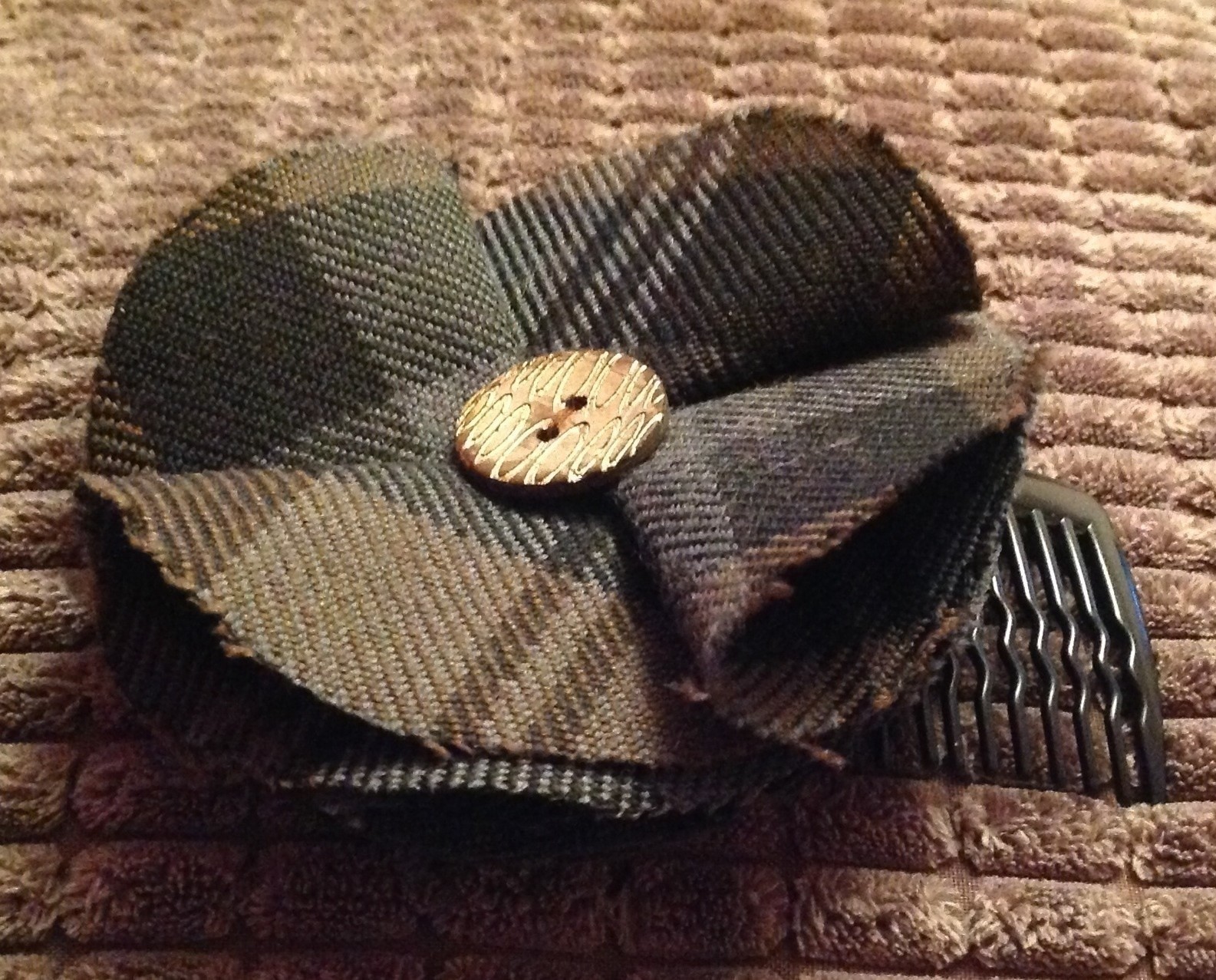 Tartan Flower · A Flower Hair Clip · Sewing on Cut Out + Keep