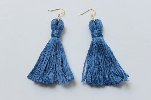 Tassels aren't just for home decor. Make these awesome earrings with a few inexpensive supplies. .  Free tutorial with pictures on how to make a tassel earring in under 15 minutes by jewelrymaking with scissors, jump rings, and earring hooks. How To posted by MacKenzie Y.  in the Jewelry section Difficulty: Easy. Cost: Absolutley free. Steps: 5