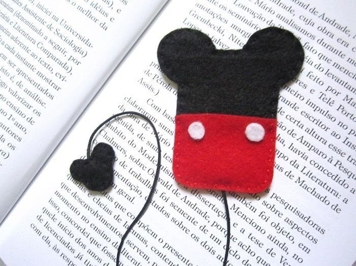 Mickey & Minnie Bookmarks · How To Make A Bookmark · Sewing on Cut Out + Keep