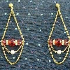 How To Make Chain Earrings With Glass Beads And Acrylic Beads