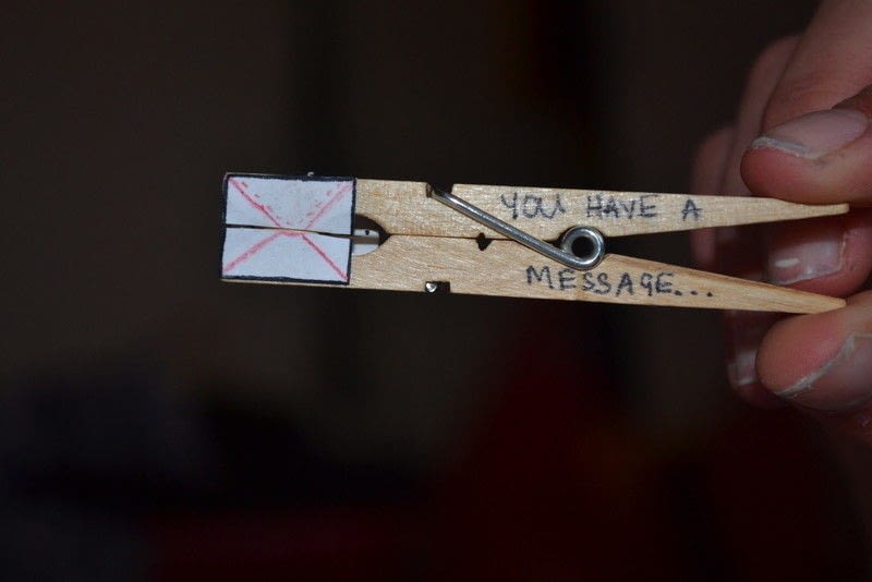 Clothespin Message · A Recycled Card · Drawing and Papercraft on Cut Out + Keep