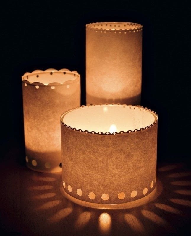 Candle Luminaries · Extract from All Things Paper by Ann Martin · How
