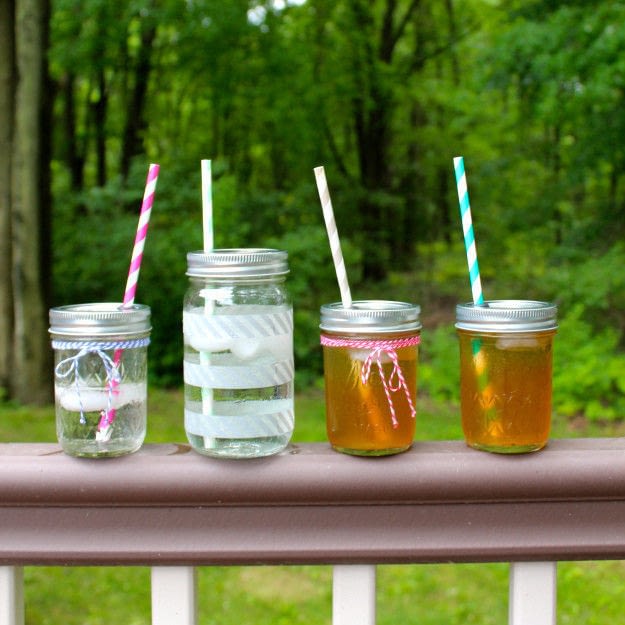 Mason Jar Travel Cups · How To Make A Glass · Home + DIY on Cut Out + Keep